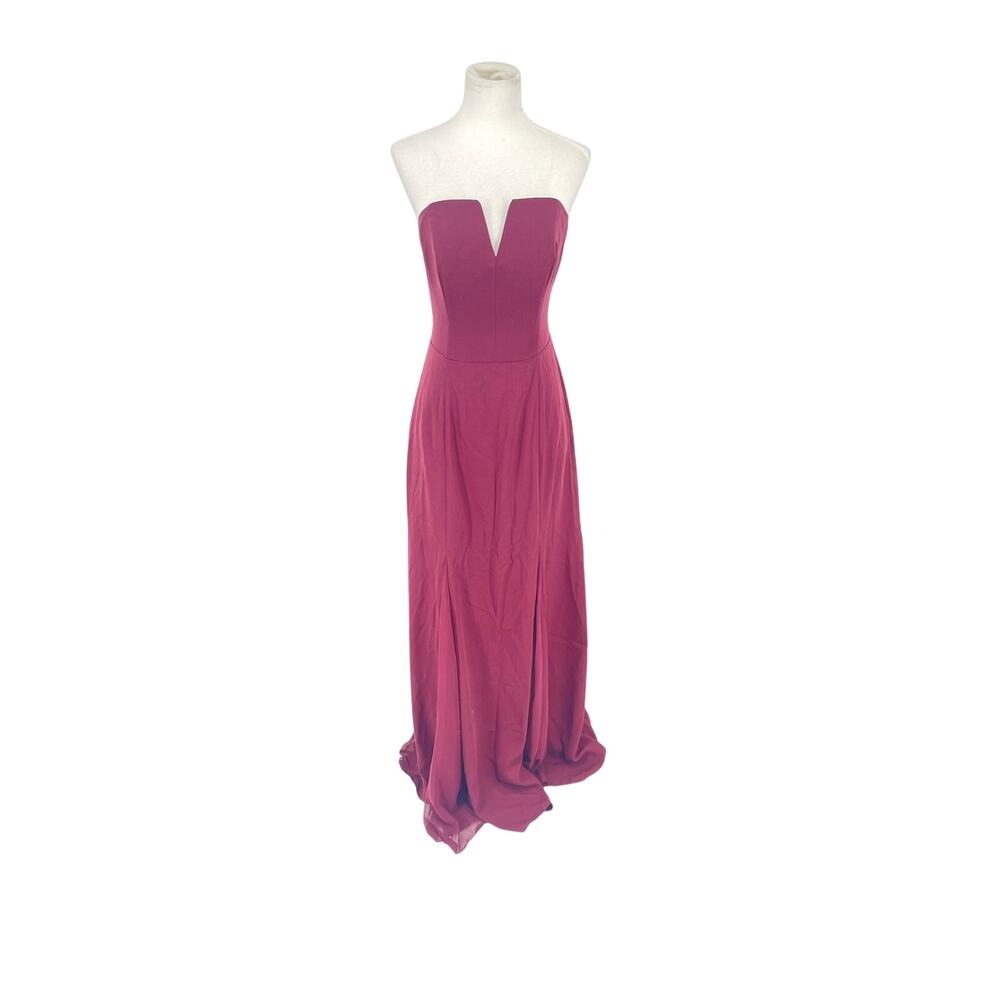 White by Vera Wang Strapless Fuchsia Pink Mini Dress